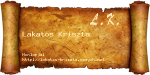 Lakatos Kriszta névjegykártya